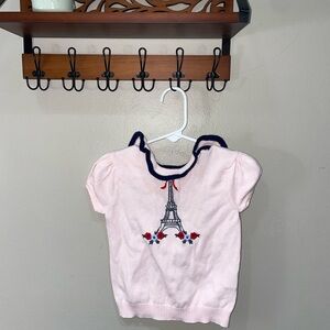 Janie and Jack Pink Eiffel Tower Sweater